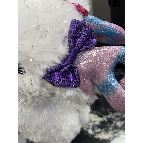 Build A Bear Glisten Reindeer Plush with Pink and Blue Swirl Antlers and Hooves - Picture 11 of 13